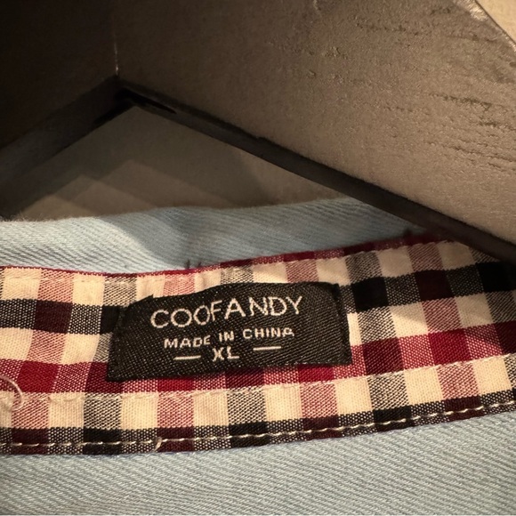 Coofandy Light Blue Men's Shirt - Picture 6 of 6